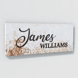 Nursery Baby Name Metal White Wall Art