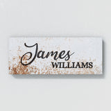 Nursery Baby Name Metal White Wall Art