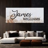Nursery Baby Name Metal White Wall Art
