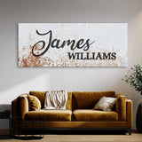 Nursery Baby Name Metal White Wall Art