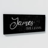 Nursery Baby Name Silver Wall Art