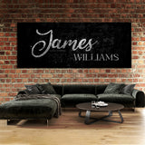 Nursery Baby Name Silver Wall Art