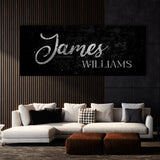 Nursery Baby Name Silver Wall Art