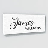 Nursery Baby Name White Wall Art
