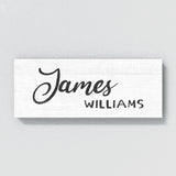 Nursery Baby Name White Wall Art
