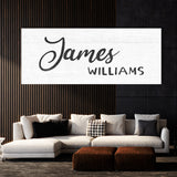Nursery Baby Name White Wall Art