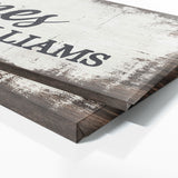 Nursery Baby Name White Wood Grunge Wall Art