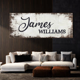 Nursery Baby Name White Wood Grunge Wall Art