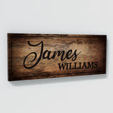 Nursery Baby Name Wooden Black Wall Art