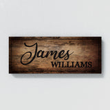 Nursery Baby Name Wooden Black Wall Art