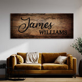 Nursery Baby Name Wooden Black Wall Art