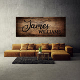 Nursery Baby Name Wooden Black Wall Art