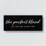 Perfect Blend Family Names Black Wall Art
