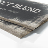 Perfect Blend Family Names Black Wood Wall Art