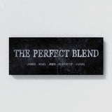 Perfect Blend Family Names Concrete Wall Art