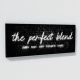 Perfect Blend Family Names Concrete Wall Art