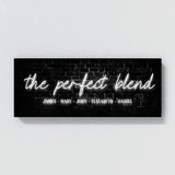 Perfect Blend Family Names Concrete Wall Art