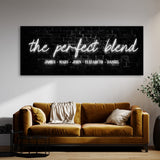 Perfect Blend Family Names Concrete Wall Art