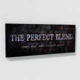 Perfect Blend Family Names Concrete Wall Art
