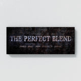 Perfect Blend Family Names Concrete Wall Art