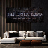 Perfect Blend Family Names Concrete Wall Art