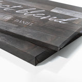 Perfect Blend Family Names Darker Wood Wall Art