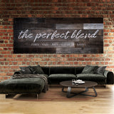 Perfect Blend Family Names Darker Wood Wall Art