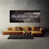 Perfect Blend Family Names Darker Wood Wall Art