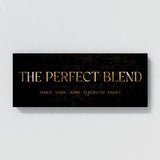 Perfect Blend Family Names Gold Wall Art