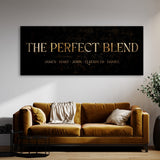 Perfect Blend Family Names Gold Wall Art