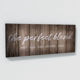 Perfect Blend Family Names Grey Wooden Wall Art