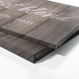 Perfect Blend Family Names Grey Wooden Wall Art
