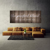Perfect Blend Family Names Grey Wooden Wall Art