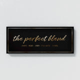 Perfect Blend Family Names Luxury Gold Wall Art