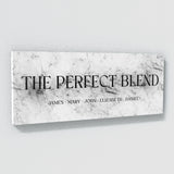 Perfect Blend Family Names Marble Wall Art