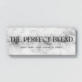 Perfect Blend Family Names Marble Wall Art