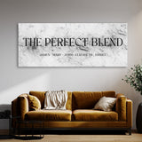 Perfect Blend Family Names Marble Wall Art