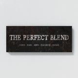 Perfect Blend Family Names Metal Rust Wall Art