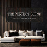 Perfect Blend Family Names Metal Rust Wall Art