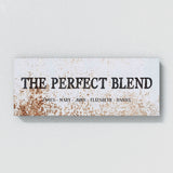 Perfect Blend Family Names Metal Rust Wall Art