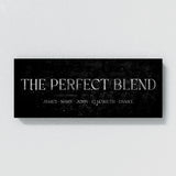 Perfect Blend Family Names Silver Wall Art