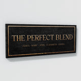 Perfect Blend Family Names Stone Wall Art