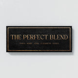 Perfect Blend Family Names Stone Wall Art