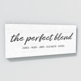 Perfect Blend Family Names White Wall Art
