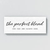 Perfect Blend Family Names White Wall Art