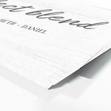 Perfect Blend Family Names White Wall Art