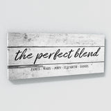 Perfect Blend Family Names White Wall Art