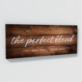 Perfect Blend Family Names Wooden Wall Art