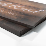 Perfect Blend Family Names Wooden Wall Art