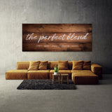 Perfect Blend Family Names Wooden Wall Art